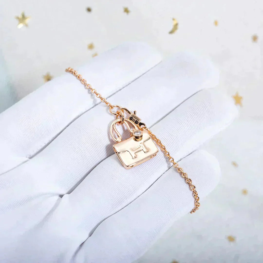[Love's Uplift]AMULETTE PEDANT ROSE GOLD NECKLACE