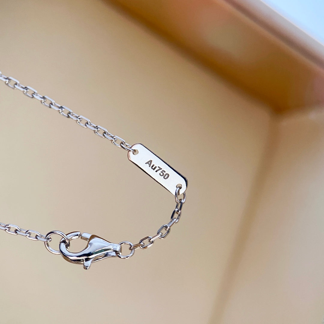 [Love's Uplift]CLOVER DIAMOND NECKLACE SILVER