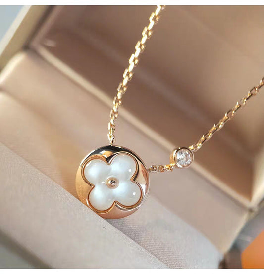 [Love's Uplift]SUN MOP GOLD 1 DIAMOND NECKLACE