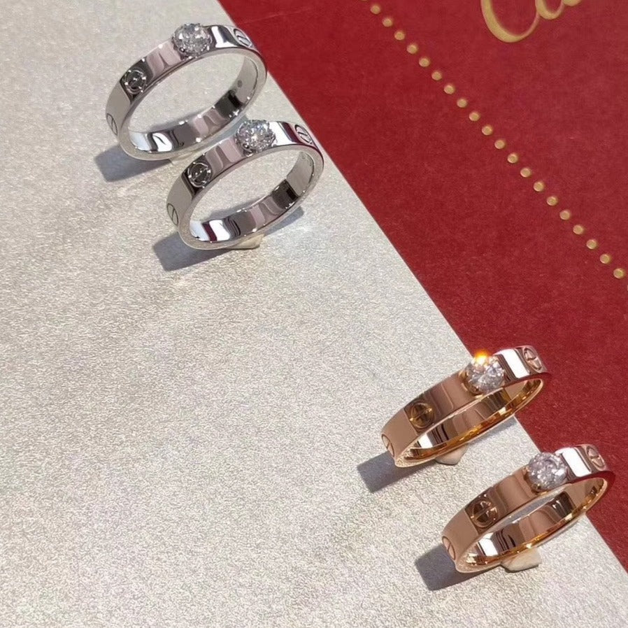 [Love's Uplift]LOVE RING 3.6MM 1 BIG DIAMOND