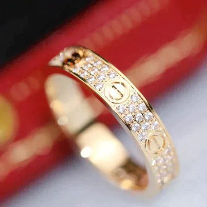 [Love's Uplift]LOVE RING 4.0MM DIAMOND PAVED