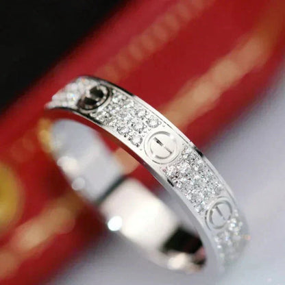 [Love's Uplift]LOVE RING 4.0MM DIAMOND PAVED