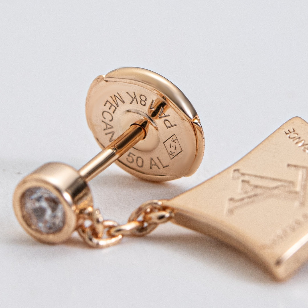 [Love's Uplift]STAR DIAMONDS EARRINGS GOLD