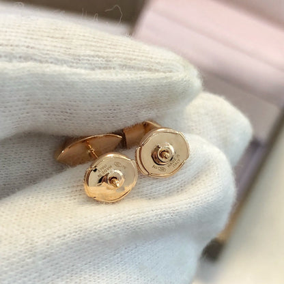 [Love's Uplift]DREAM EARRINGS 3 MOTIFS ONYX MOP PINK GOLD