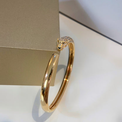 [Love's Uplift]PANTHERE GOLD DIAMOND OPEN BRACELET