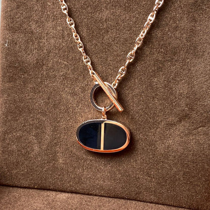 [Love's Uplift]CHAINE VERSO BLACK CERAMIC NECKLACE