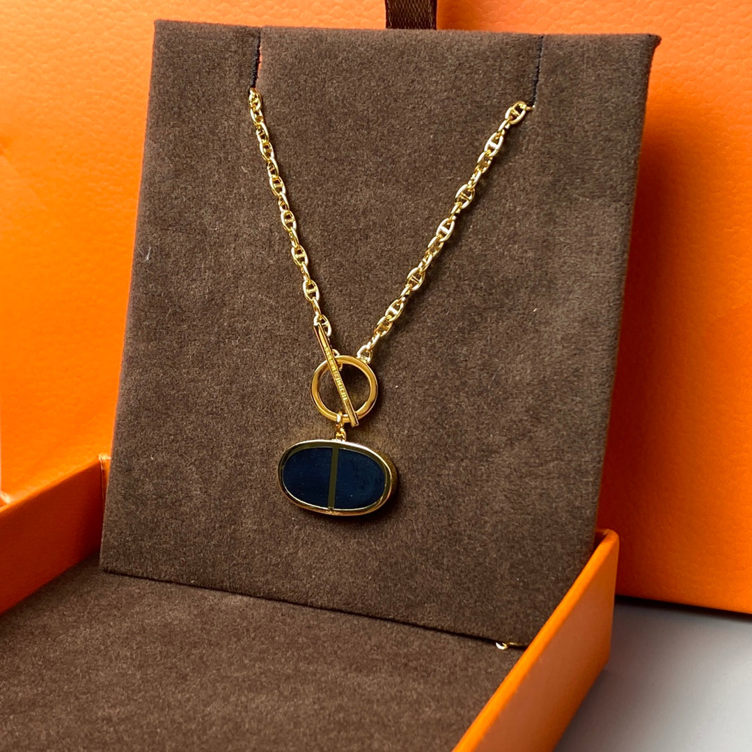 [Love's Uplift]CHAINE VERSO BLACK CERAMIC NECKLACE
