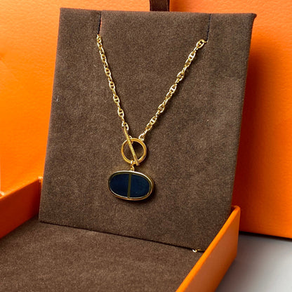 [Love's Uplift]CHAINE VERSO BLACK CERAMIC NECKLACE