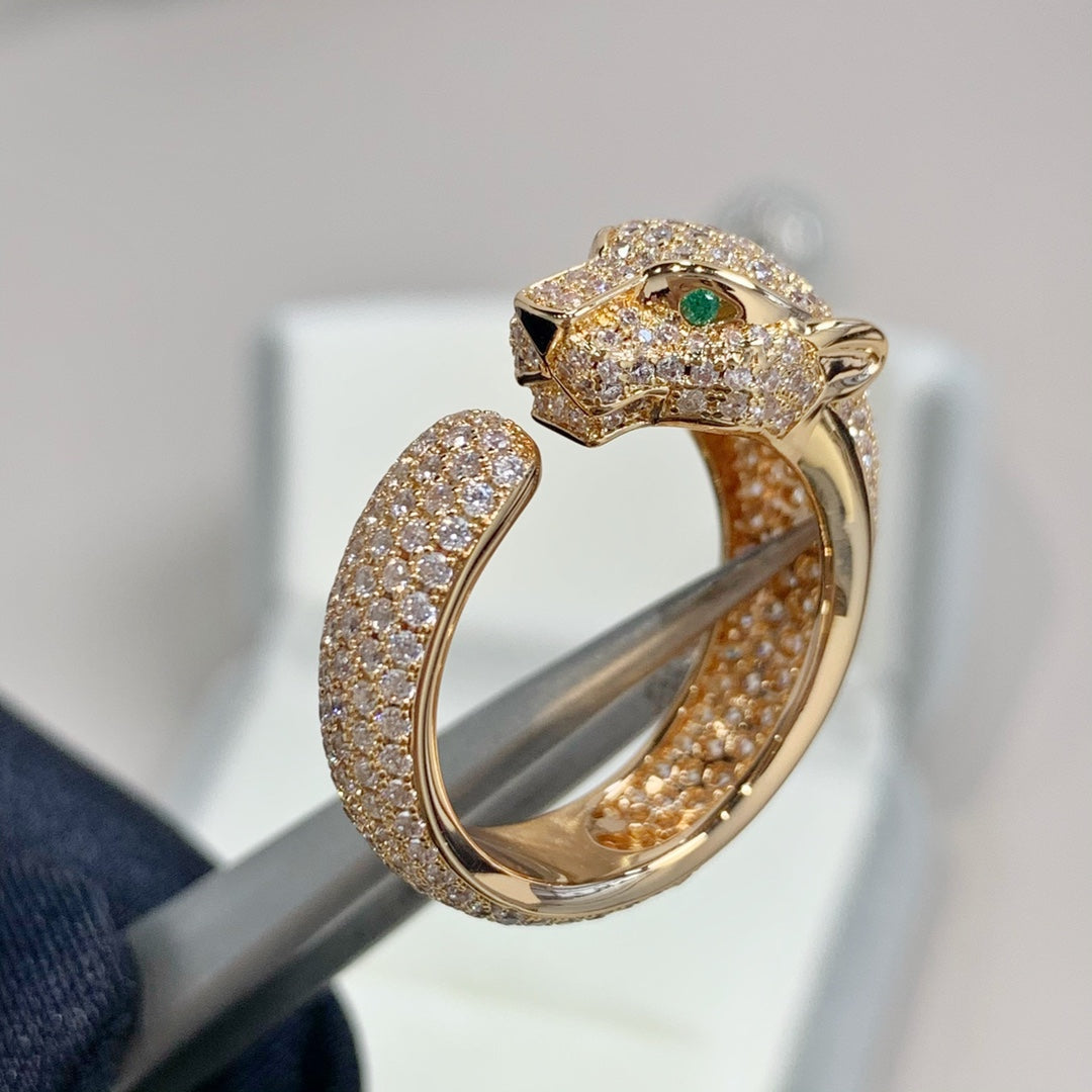 [Love's Uplift]PANTHERE PINK GOLD DIAMOND RING