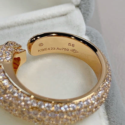 [Love's Uplift]PANTHERE PINK GOLD DIAMOND RING