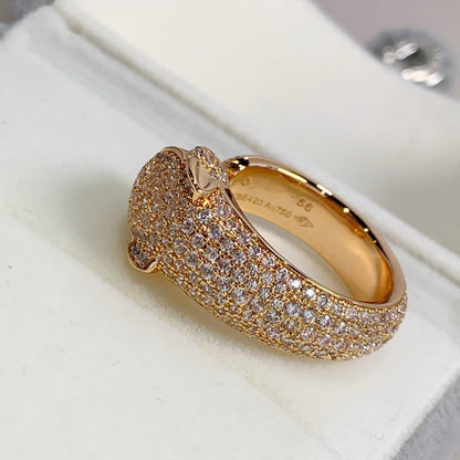 [Love's Uplift]PANTHERE PINK GOLD DIAMOND RING
