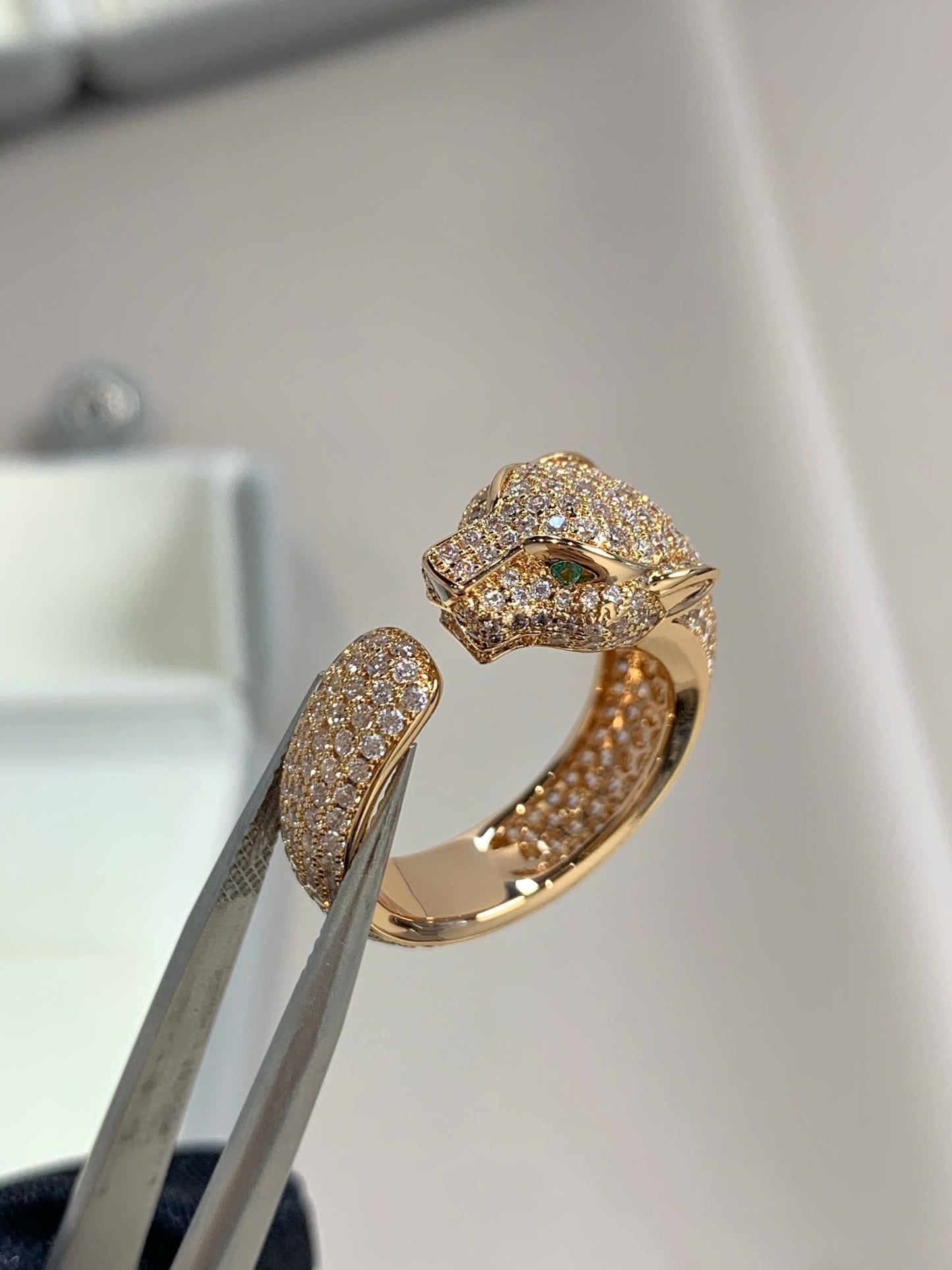 [Love's Uplift]PANTHERE PINK GOLD DIAMOND RING