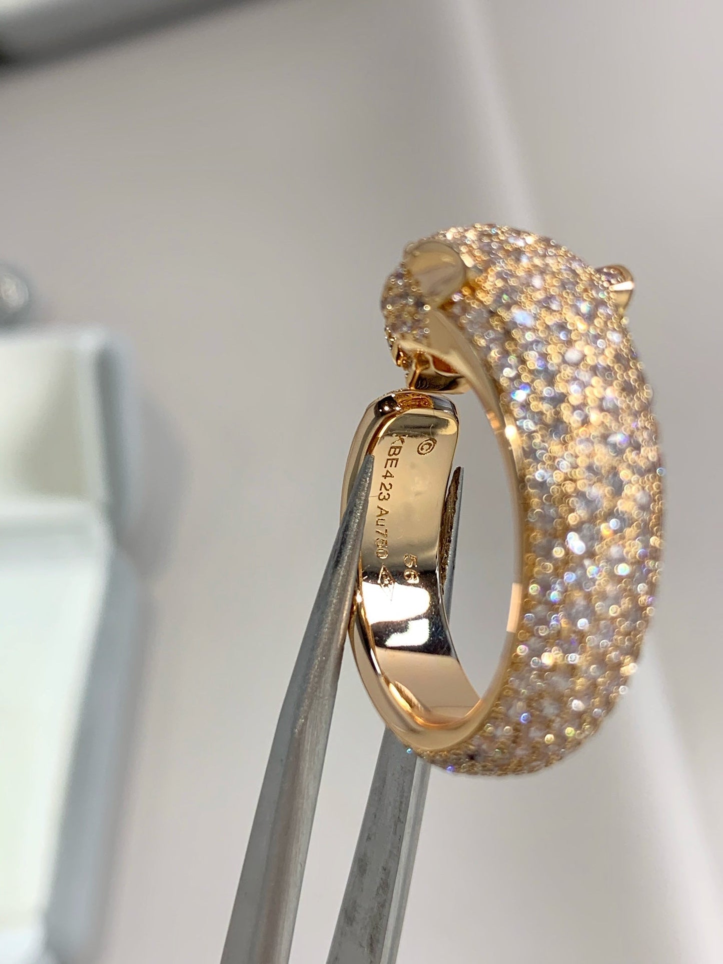 [Love's Uplift]PANTHERE PINK GOLD DIAMOND RING
