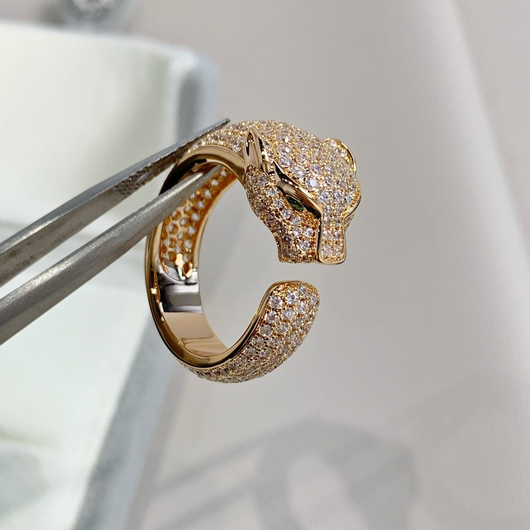 [Love's Uplift]PANTHERE PINK GOLD DIAMOND RING