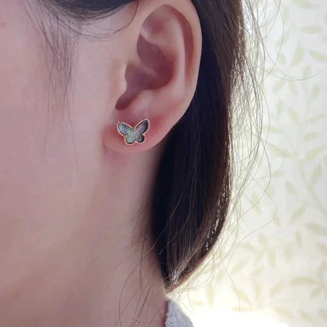 [Love's Uplift]BUTTERFLY DARK MOP  EARRINGS