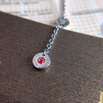 [Love's Uplift]ZERO 1 BLACK CERAMIC SILVER NECKLACE