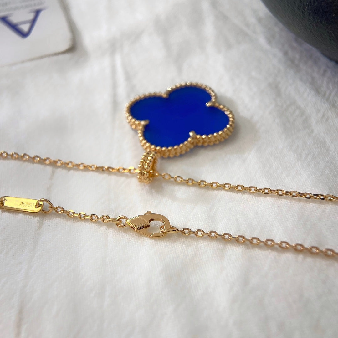 [Love's Uplift]CLOVER 25MM NECKLACE TURQUOISE ROSE GOLD