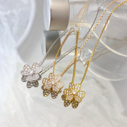 [Love's Uplift]FLOWER DIAMOND NECKLACE