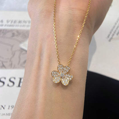 [Love's Uplift]FLOWER DIAMOND NECKLACE