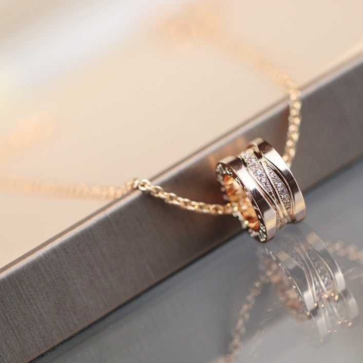 [Love's Uplift]ZERO 1 PINK GOLD DIAMOND NECKLACE