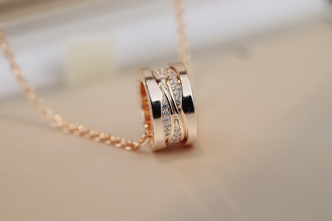 [Love's Uplift]ZERO 1 PINK GOLD DIAMOND NECKLACE