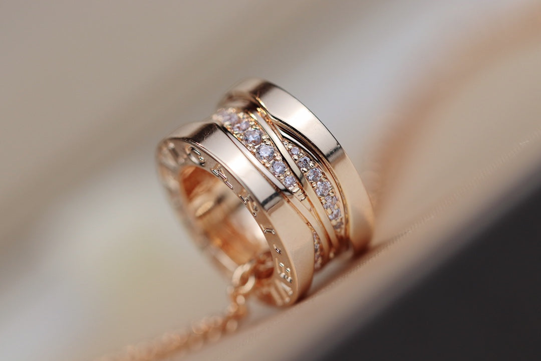 [Love's Uplift]ZERO 1 PINK GOLD DIAMOND NECKLACE