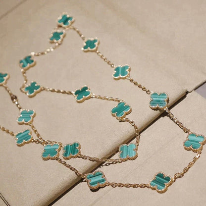 [Love's Uplift]CLOVER 20 MOTIFS MALACHITE GOLD