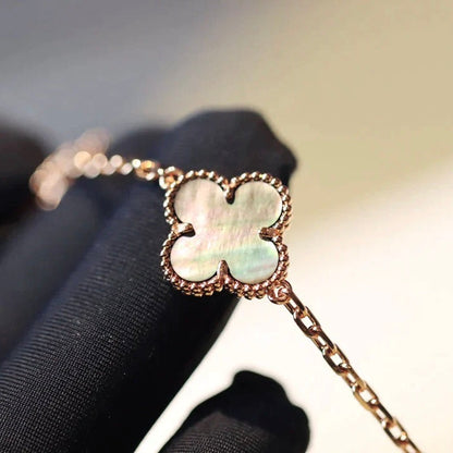 [Love's Uplift]CLOVER 20 MOTIFS DARK MOP DIAMOND  NECKLACE