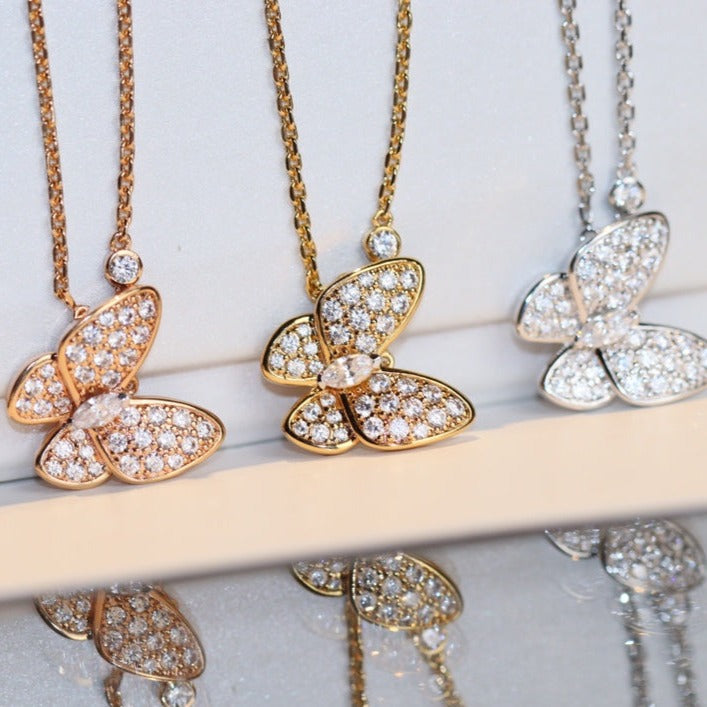[Love's Uplift]BUTTERFLY DIAMOND NECKLACE