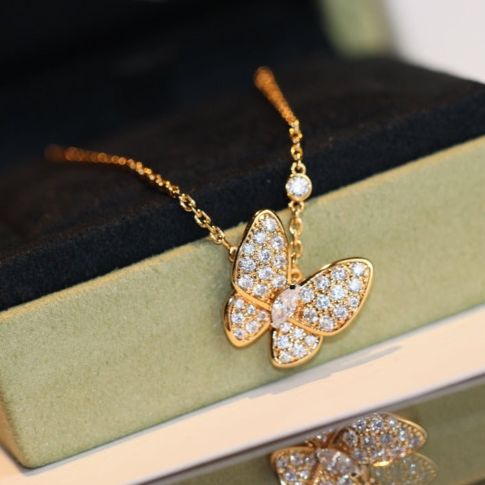 [Love's Uplift]BUTTERFLY DIAMOND NECKLACE