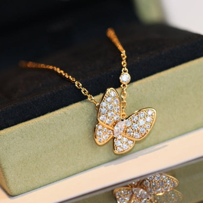 [Love's Uplift]BUTTERFLY DIAMOND NECKLACE