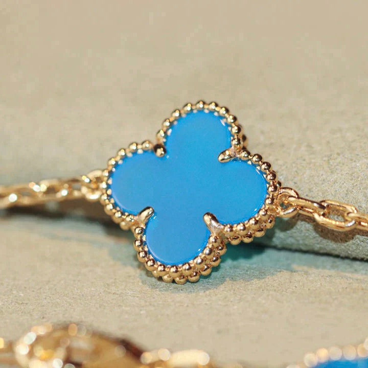 [Love's Uplift]CLOVER 20 MOTIFS TURQUOISE GOLD
