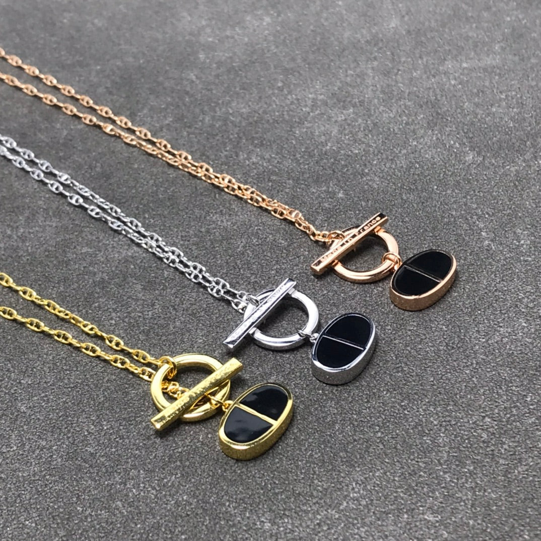 [Love's Uplift]CHAINE VERSO BLACK CERAMIC  NECKLACE