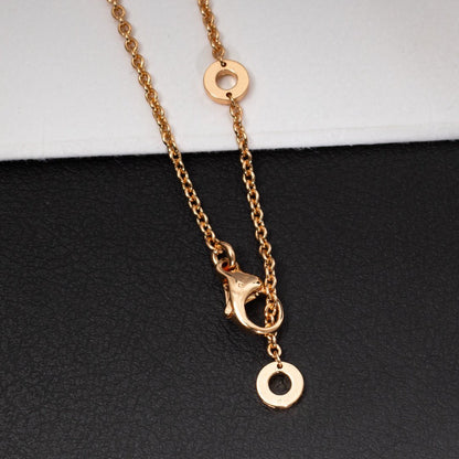 [Love's Uplift]ZERO 1 WHITE CERAMIC PINK GOLD DIAMOND NECKLACE