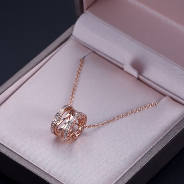[Love's Uplift]ZERO 1 PINK GOLD DIAMOND OPEN NECKLACE