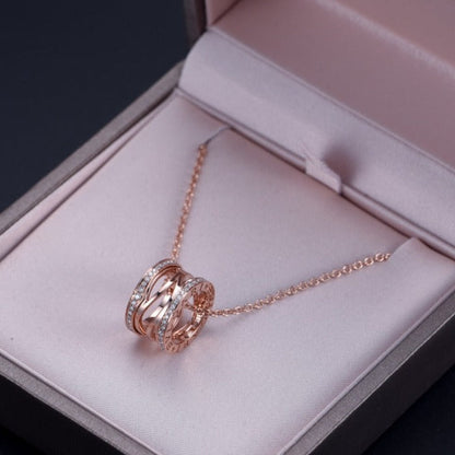 [Love's Uplift]ZERO 1 PINK GOLD DIAMOND OPEN NECKLACE