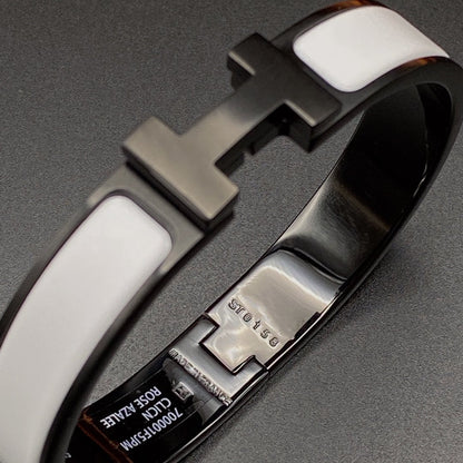 [Love's Uplift]H BRACELET 12MM BLACK WHITE CERAMIC