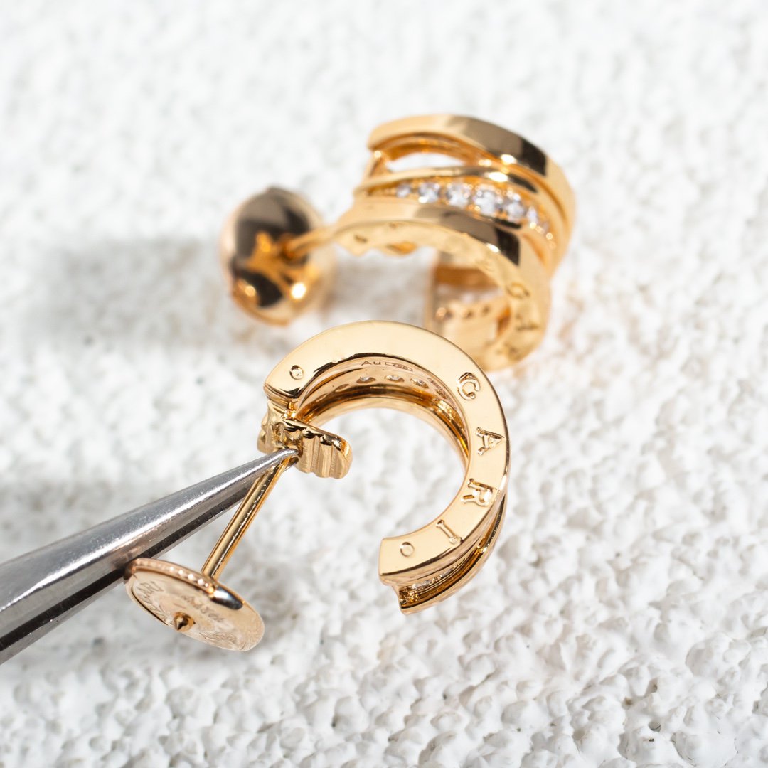 [Love's Uplift]ZERO 1 PINK GOLD DIAMONDS EARRINGS