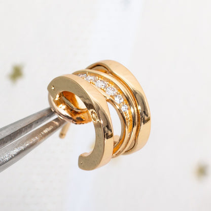 [Love's Uplift]ZERO 1 PINK GOLD DIAMONDS EARRINGS