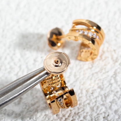 [Love's Uplift]ZERO 1 PINK GOLD DIAMONDS EARRINGS