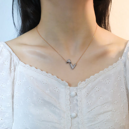 [Love's Uplift]VOLT SILVER DIAMOND PEDANT NECKLACE