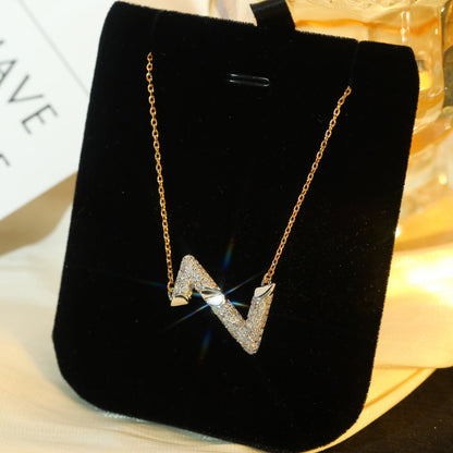 [Love's Uplift]VOLT SILVER DIAMOND PEDANT NECKLACE