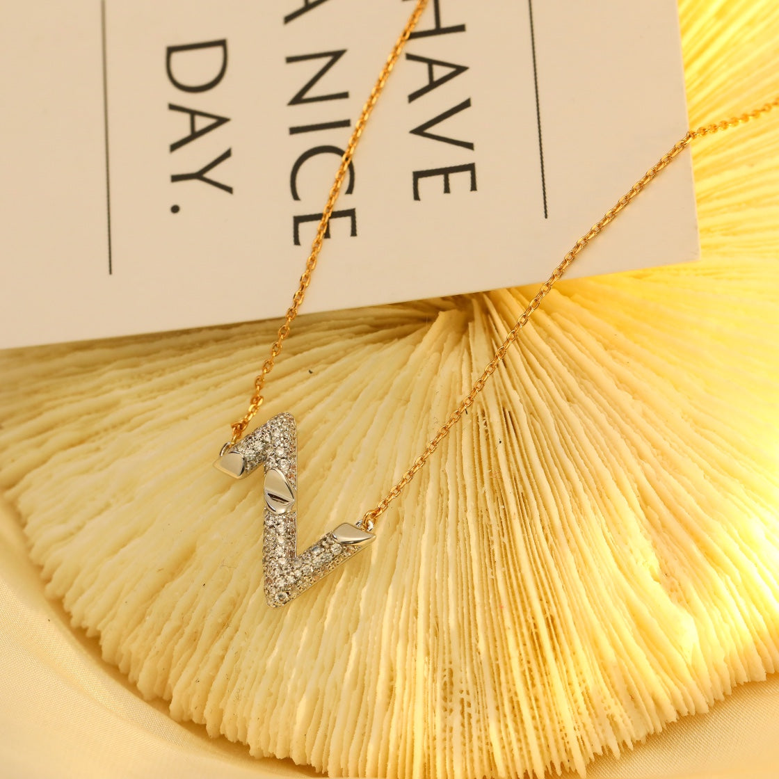 [Love's Uplift]VOLT SILVER DIAMOND PEDANT NECKLACE