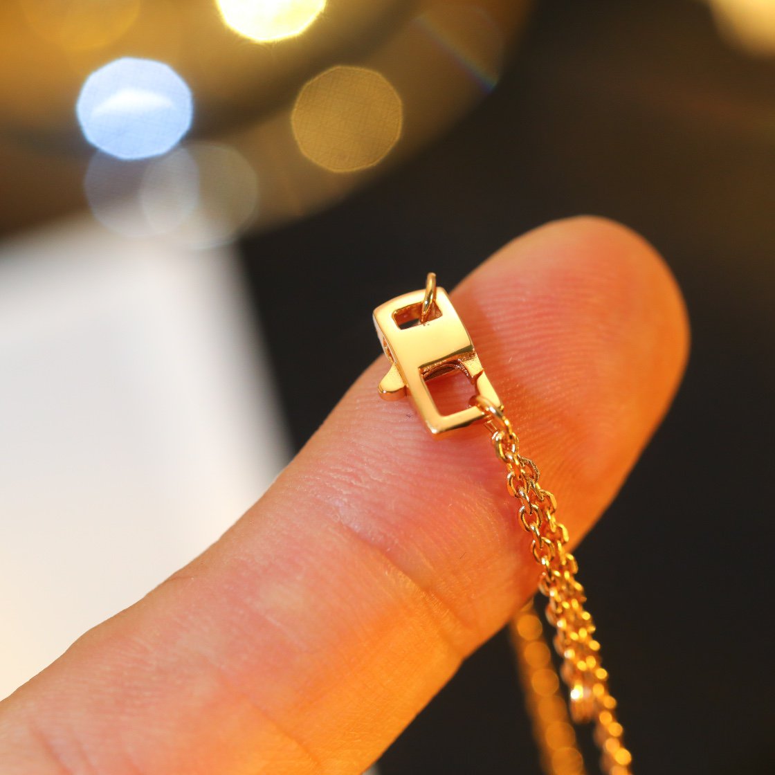 [Love's Uplift]STAR AND SUN DIAMOND PINK GOLD NECKLACE
