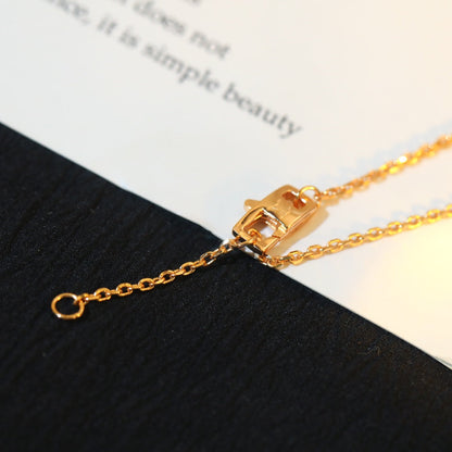 [Love's Uplift]STAR AND SUN DIAMOND PINK GOLD NECKLACE