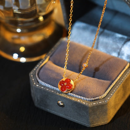 [Love's Uplift]SUN PEDANT PINK GOLD 1 DIAMOND NECKLACE