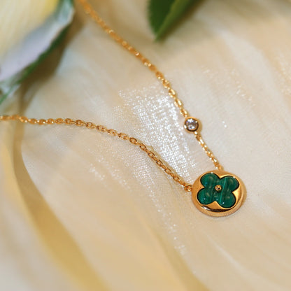 [Love's Uplift]SUN PEDANT PINK GOLD 1 DIAMOND NECKLACE