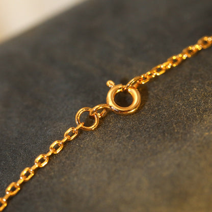 [Love's Uplift]SUN PEDANT PINK GOLD 1 DIAMOND NECKLACE
