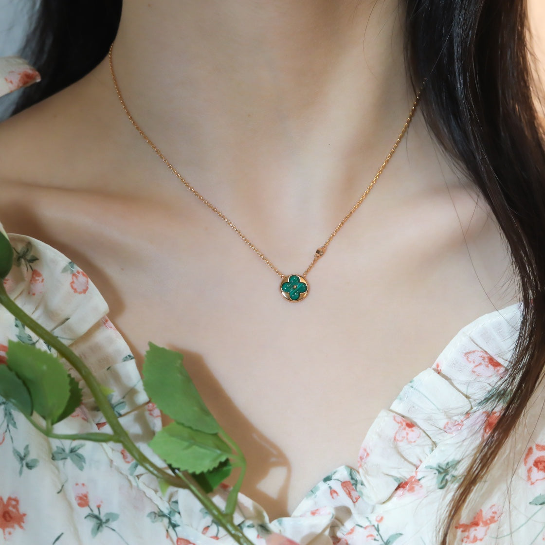 [Love's Uplift]SUN PEDANT PINK GOLD 1 DIAMOND NECKLACE