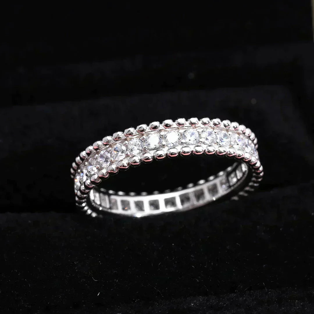 [Love's Uplift]PERLEE DIAMOND SILVER RING